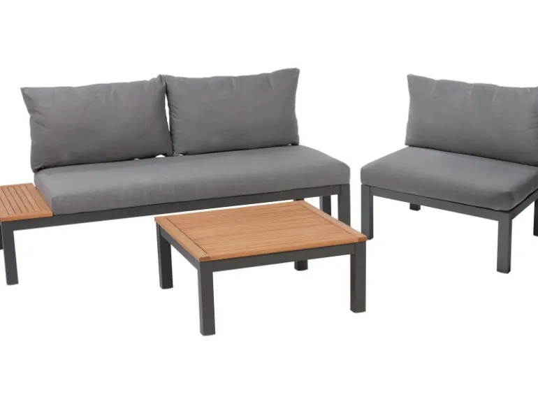 Lounge-Sessel Bonlee aus Aluminium Grau