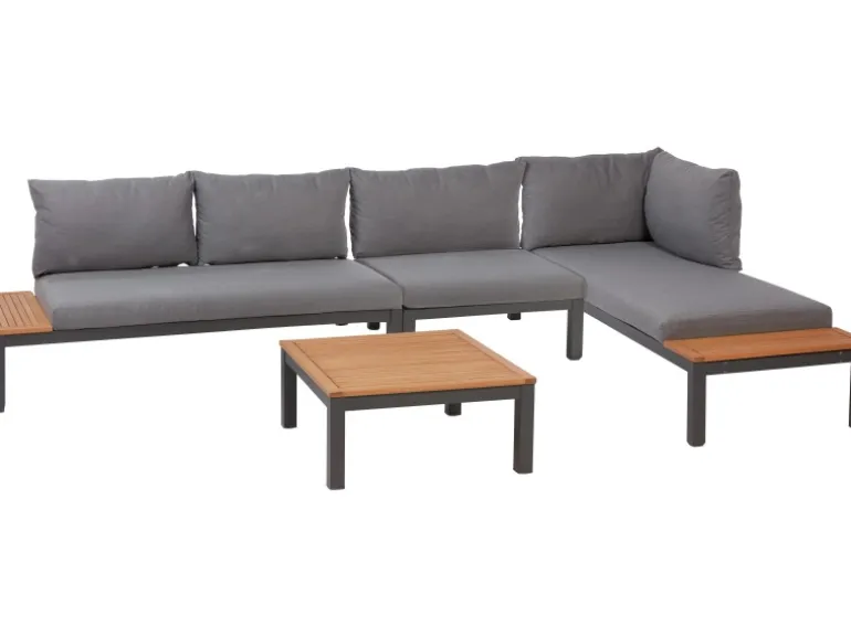 Lounge-Sessel Bonlee aus Aluminium Grau