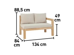 Lounge-Set mit Esstisch Morenci 4-teilig aus Akazienholz FSC®