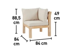 Lounge-Set mit Esstisch Morenci 4-teilig aus Akazienholz FSC®
