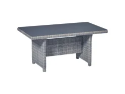 Lounge-Set mit Esstisch Vermont 6-teilig aus Polyrattan Wave Cliff