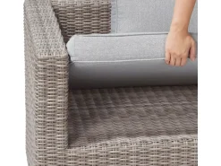 Lounge-Set Olea 5-teilig aus Polyrattan Sand