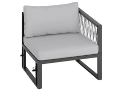 Lounge-Set Willa 4-teilig aus Aluminium Anthrazit