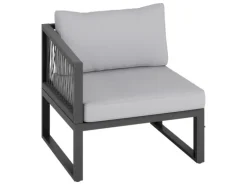 Lounge-Set Willa 4-teilig aus Aluminium Anthrazit