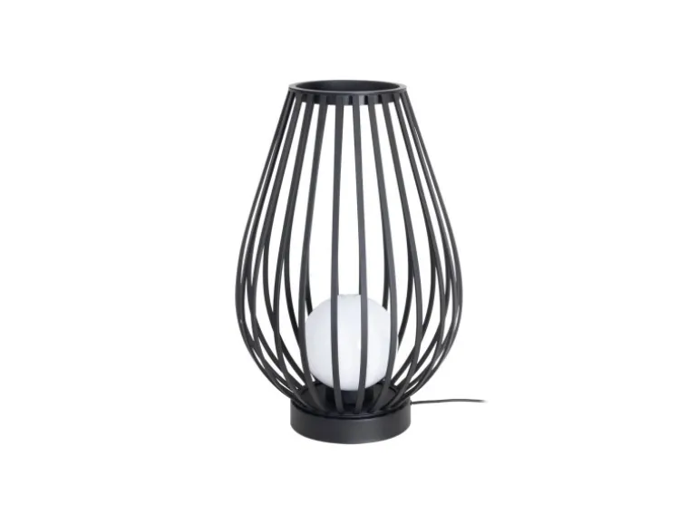 Lucande Laterne Marrin 10025952 Spritzwassergeschützt Modern in Schwarz aus Metall 1-flammig E27