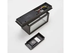 Lucande LED Wandleuchte Außen Laterne Ferdinand 9619150 mit Bewegungsmelder Spritzwassergeschützt Modern in Alu aus Aluminium 1-flammig