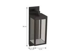 Lucande LED Wandleuchte Außen Laterne Ferdinand 9619149 Spritzwassergeschützt Modern in Alu aus Aluminium 1-flammig