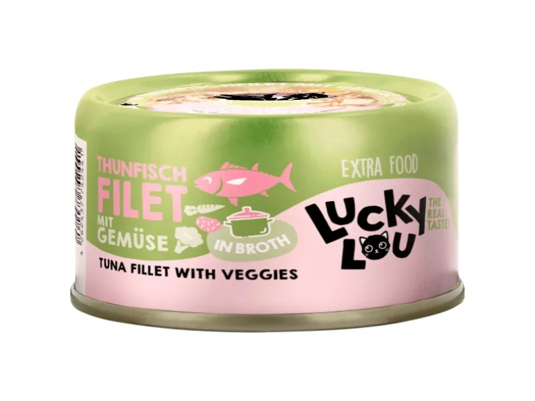 Lucky Lou Katzen-Nassfutter Thunfisch Gemüse in Broth 70 g