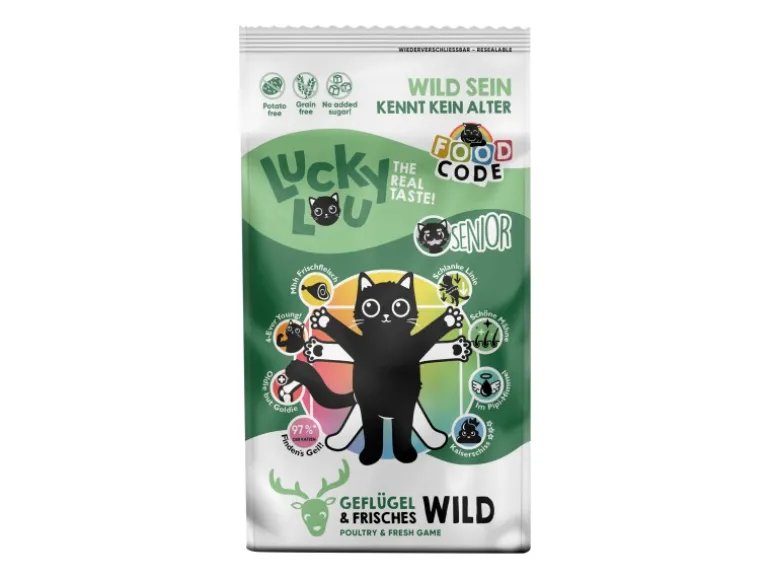 Lucky Lou Katzen-Trockenfutter Senior Geflügel & Wild 340 g