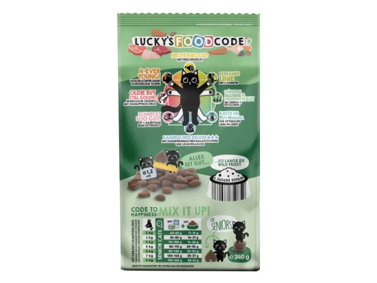 Lucky Lou Katzen-Trockenfutter Senior Geflügel & Wild 340 g