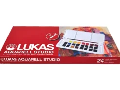 Lukas Aquarell Studio Aquarellfarben-Reiseset 24 x 1/2-Näpfchen