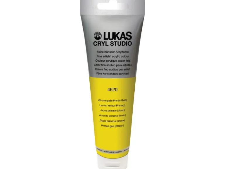 Lukas Cryl Studio Premium-Acrylfarbe 125 ml Zitronengelb (Primät-Gelb)