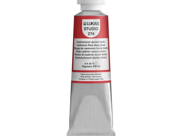 Lukas Studio Ölfarbe 37 ml Premium-Qualität Kadmiumrot dunkel (imit.)