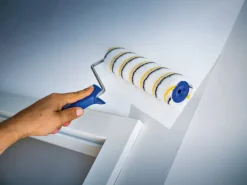 LUX Dispersionswalze 18 cm Polymix Gold-Grau-Gestreift Glatt