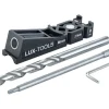 LUX 1-er Taschenloch-Bohrschablone Set 4-teilig