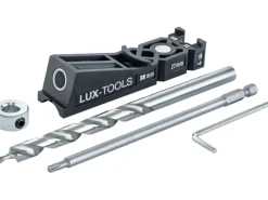 LUX 1-er Taschenloch-Bohrschablone Set 4-teilig