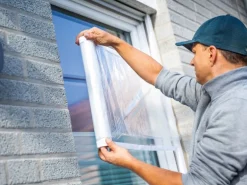 LUX Fensterschutzfolie 1,2 m x 10 m mit Klebekanten