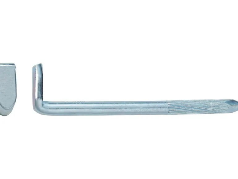LUX Stahlhaken Gerillt Ø 3,5 mm x 60 mm Verzinkt 4 Stück