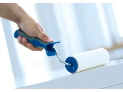 LUX Velours-Roller 2K-Softgriff Schwarz-Blau 15 cm
