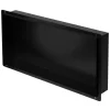 LuxeBath Wandnische aus Edelstahl 60x30x10 cm Schwarz Duschnische Einbauregal