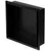 LuxeBath Wandnische aus Edelstahl 30x30x10 cm Schwarz Duschnische Einbauregal
