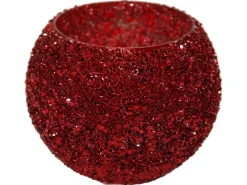 M Colections Vase Strass Bowl Rot Ø 16 cm x 12 cm