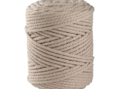 Makramee Rope 5 mm 500 g gedreht Taupe