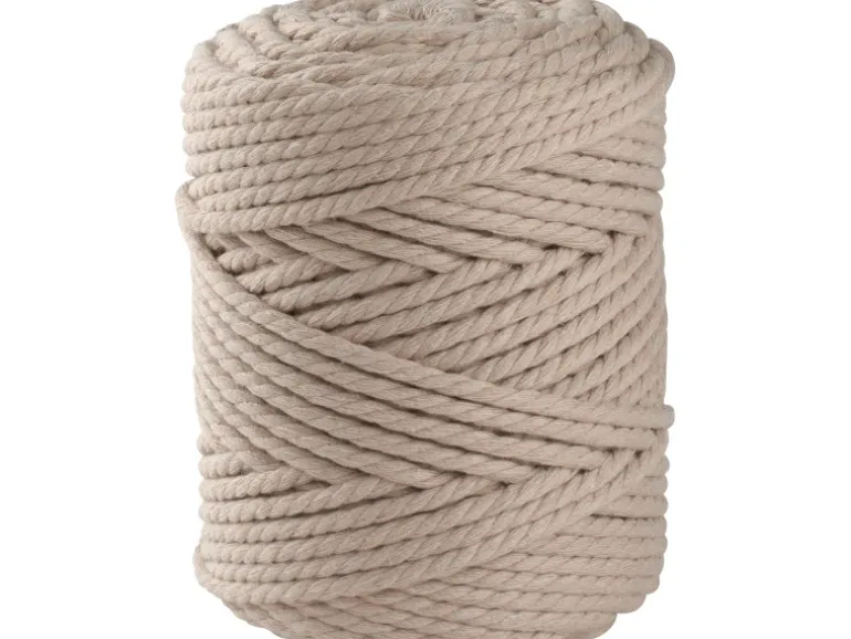 Makramee Rope 5 mm 500 g gedreht Taupe