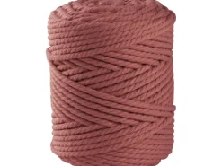 Makramee Rope 5mm 500 g gedreht Mauve