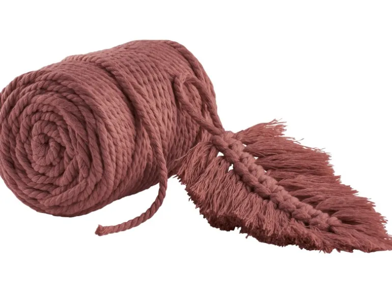Makramee Rope 5mm 500 g gedreht Mauve