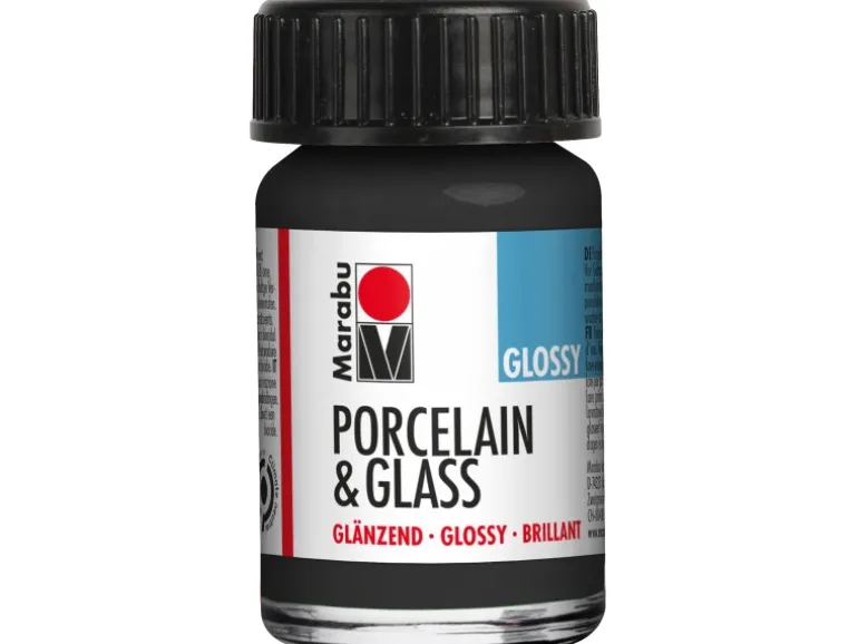 Marabu Porcelain & Glass Glossy 15 ml Schwarz