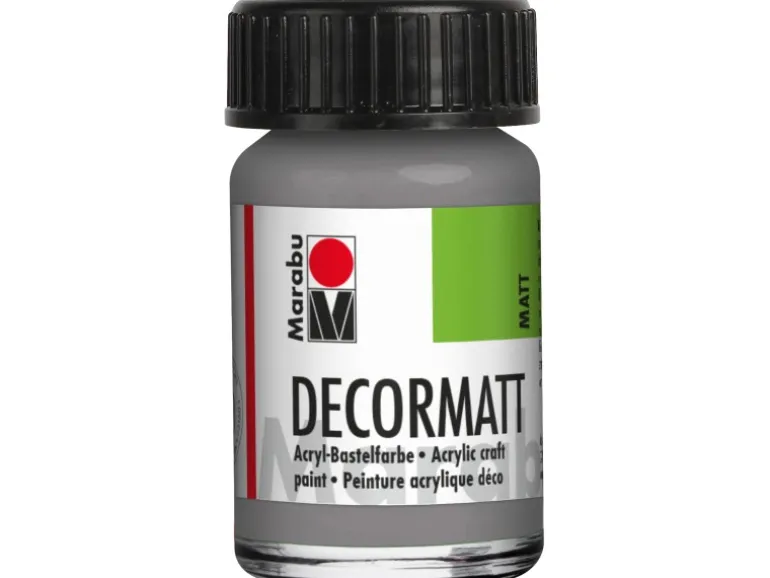 Marabu Acryl-Farbe Decormatt Hellgrau 15 ml