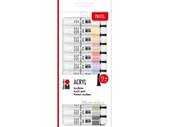 Marabu Acrylfarben-Set Pastel 12 x 12 ml