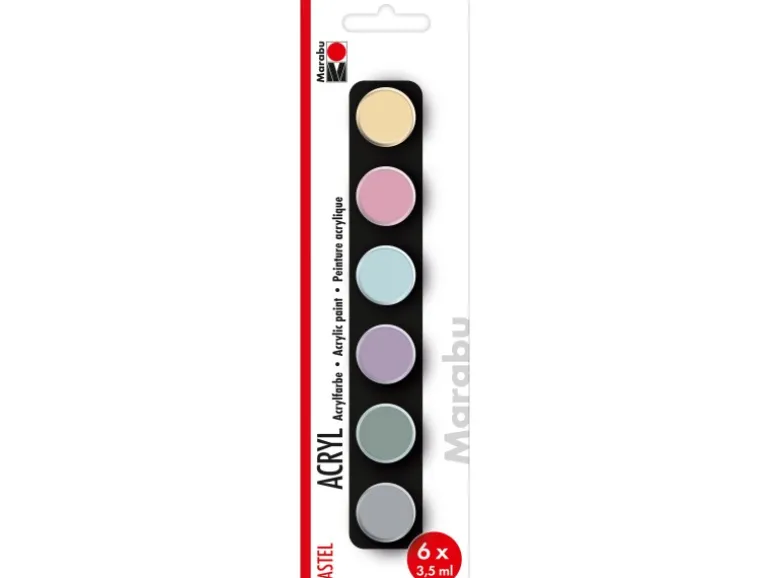 Marabu Acrylfarben-Set Pastel 6 x 35 ml