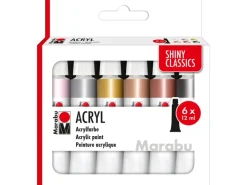 Marabu Acrylfarbenset Shiny Classics 6 x 12 ml