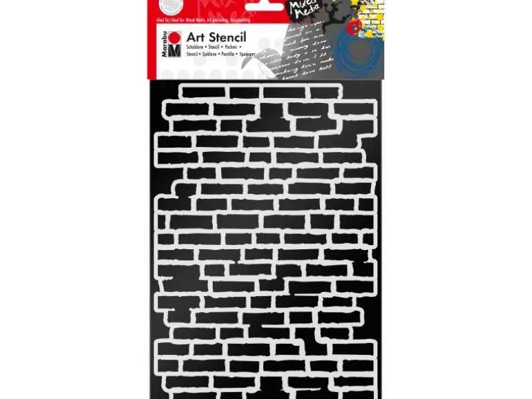 Marabu Art Stencil Schablone Bricks DIN A4