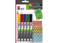 Marabu Deco Painter Acrylmalstifte 5er-Set Miene 2-4 mm