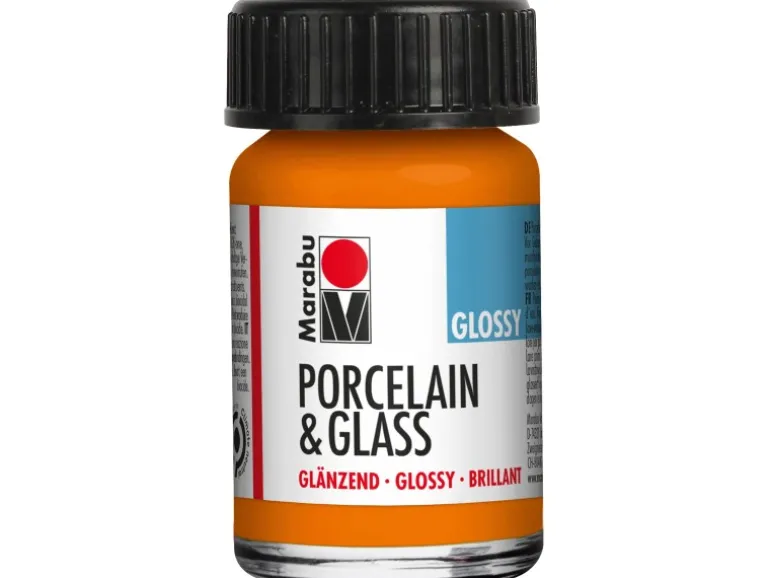 Marabu Porcelain & Glass Glossy, Orange, 15 ml