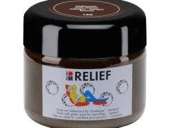 Marabu Relief Paste mit Glittersand deckend 225 ml Edelkastanie
