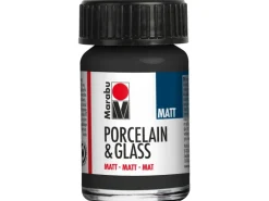 Marabu Starter-Set Porcelain & Glass Matt 15 ml Schwarz