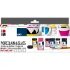 Marabu Starter-Set Porcelain & Glass Matt 7-teilig