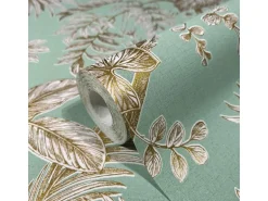 Marburg Vliestapete Floral Modern Grün-Beige FSC®