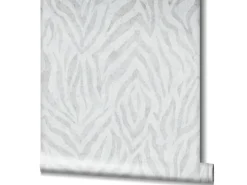 Marburg Vliestapete GZSZ Zebra-Look Streifen 10,05 m x 0,53 m Weiß FSC®
