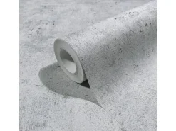 Marburg Vliestapete in Leicht Glänzender Betonoptik Uni Grau-Silber FSC®