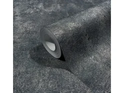 Marburg Vliestapete in Leicht Glänzender Betonoptik Uni Schwarz-Silber FSC®