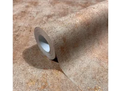 Marburg Vliestapete in Leicht Glänzender Betonoptik Uni Beige Braun FSC®