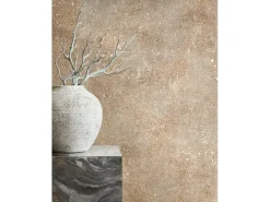 Marburg Vliestapete in Leicht Glänzender Betonoptik Uni Beige Braun FSC®