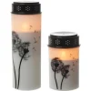 Marelida LED Grablichter Grabkerzen Pusteblume Friedhof Trauer Gedenklicht Timer 2er Set