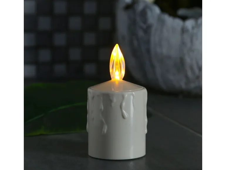 Marelida LED Kerzen Grabkerze Grablicht Für Laternen H 11,5cm Sensor Bis 500h Beige 2St