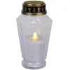 Marelida LED Novenkerze Serene Grabkerze Grablicht Für Grableuchte Flackernd 1000h Weiß